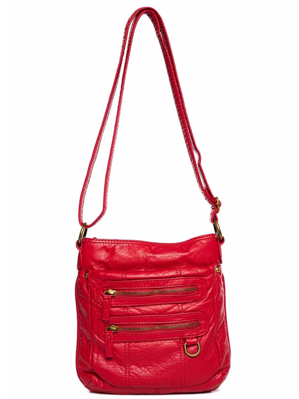 Ampere Creations Red Vegan Leather Crossbody Bag NWT Style C379